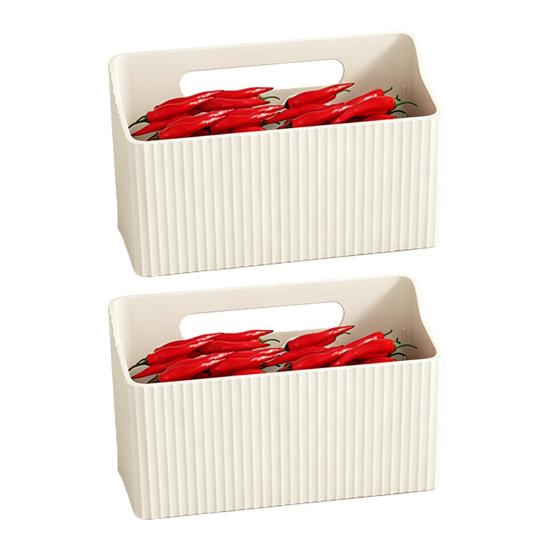 Storage Box No Drilling with Hollow Drain Holes Organizer Space-saving Storage Basket for Kitchen And Bathroom
