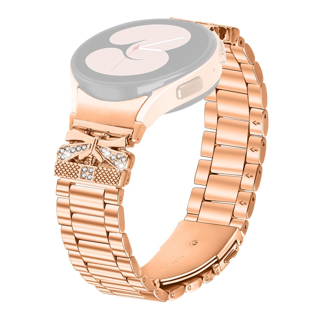 Metal Strap with Quick Release Connector for Samsung Galaxy Watch 5 Pro 45mm/5/5 Active/4/4 Classic/4 Active Butterfly Watch Band