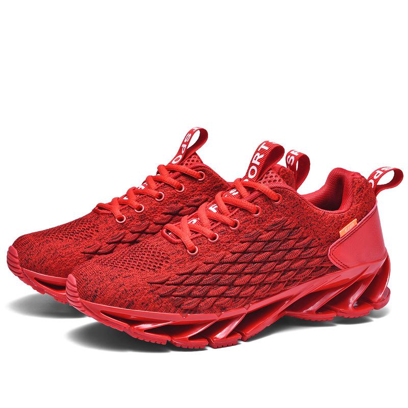 Men s Large Size Flyknit Fish Scale Blade Sneakers - 2025 Spring/Summer Trend 41 красный