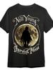 Unisexs Neil Young Harvest Moon Album Graphic Tshirt Vintage Music Tee With Full Moon Silhouette Print