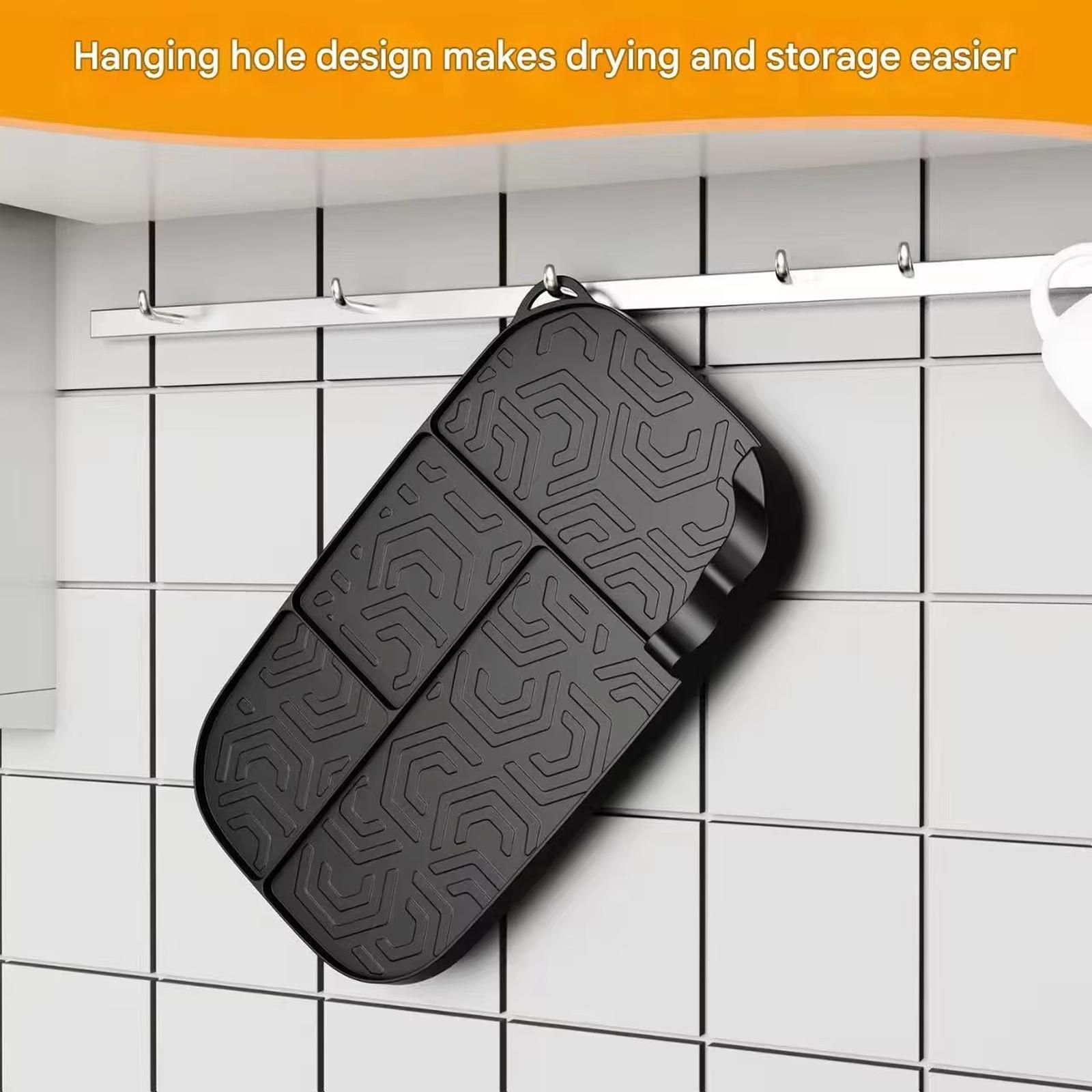 New Fryer Accessories Silicone Pad, Kitchen Heat Resistant Mat, Storage & Countertop Protector Pad one size чёрный