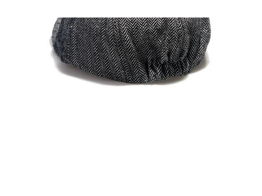 Herren Fischgräten Elastische Baskenmütze - Frühling/Herbst Retro Schiebermütze Malermütze