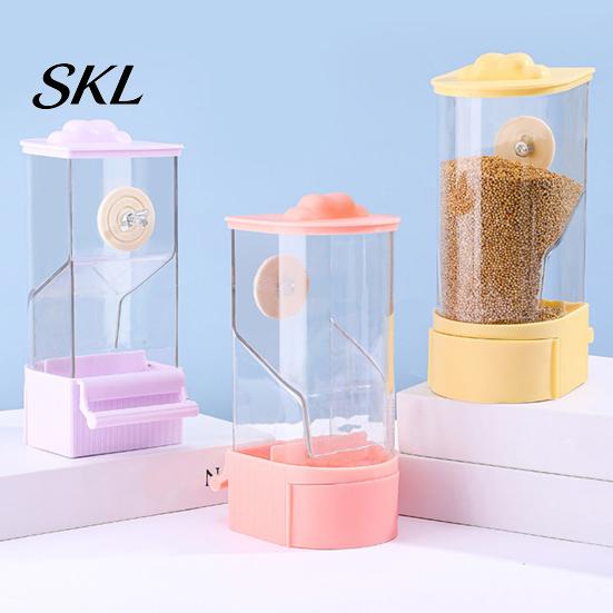 Dust-proof Bird Feeder Automatic Parrot Food Dispenser, No Mess Cage with Perch, Easy Clean Anti-Splash Pull-Out Drawer for Parakeets Budgies