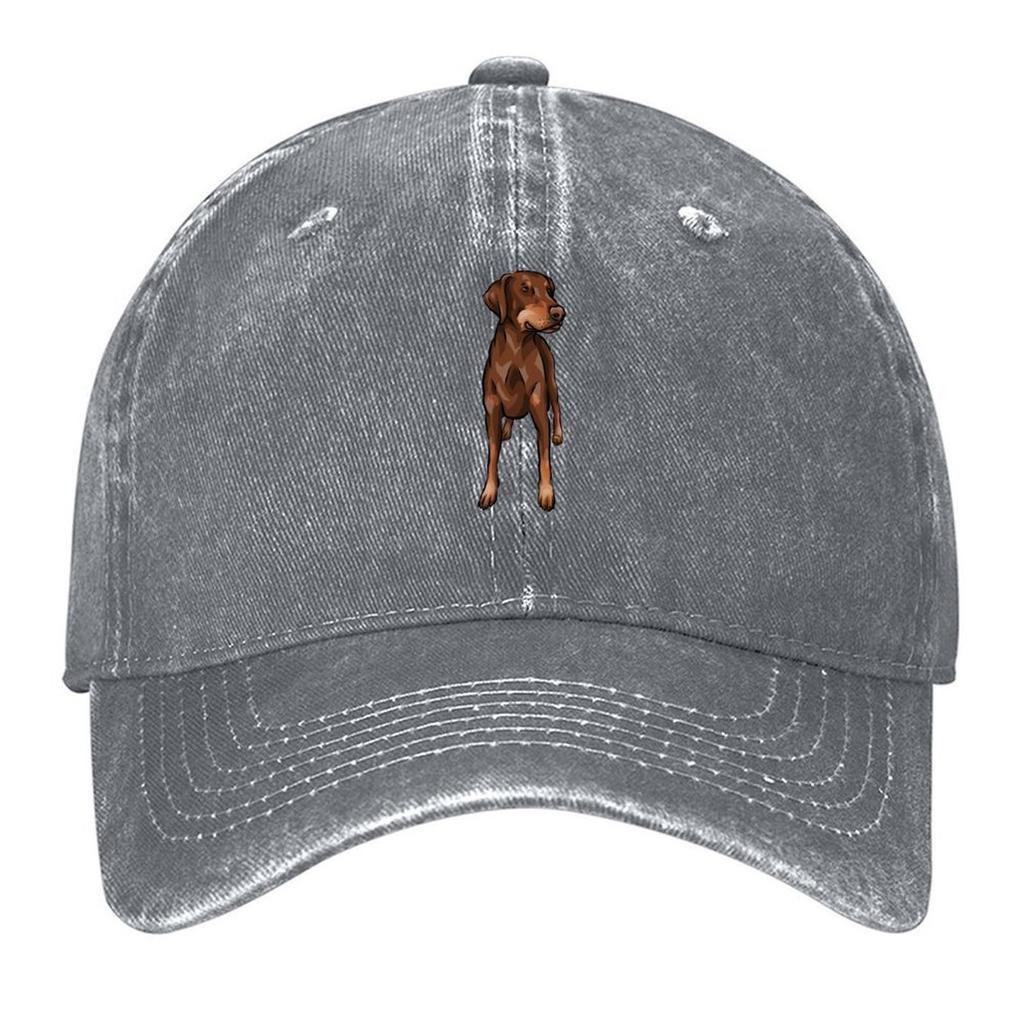 2026 Chocolate | Red Doberman | Natural Ear | Cute Cartoon Dog Art Baseball Cap Dropshipping Hats On Offer Fishing Cap Boy Women