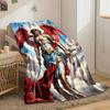Archangel Michael Winged Warrior Clouds Blanket Bedroom Blanket for Livingroom Couch Lunch Break Soft Throw for Friend's Festival Gift