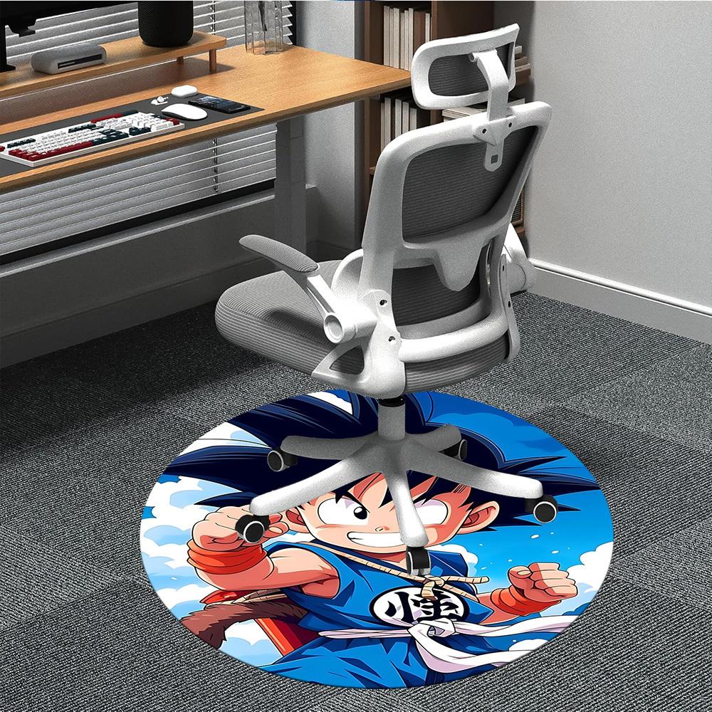 

1pc Goku Saiyan Office Round Area Rug, Under Office Chairs Bedroom Living Room Home Decor a1022363 80cm by 80cm