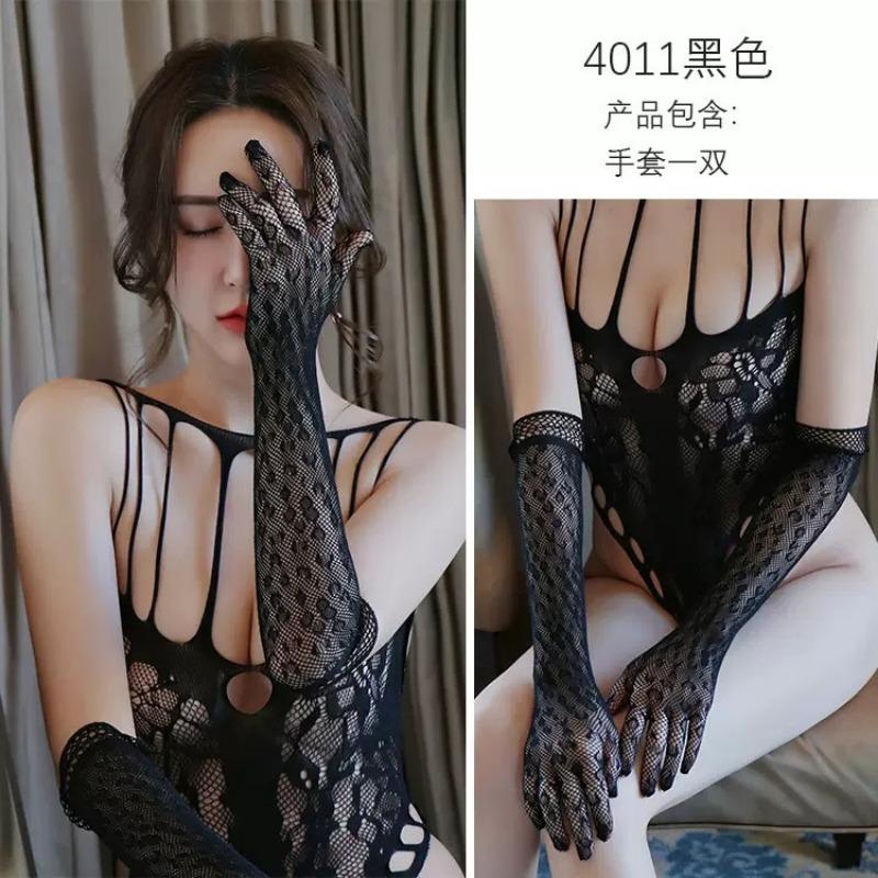 Sexy Hollow Out One Piece Bodysuit Lingerie Sleepwear Set For Women