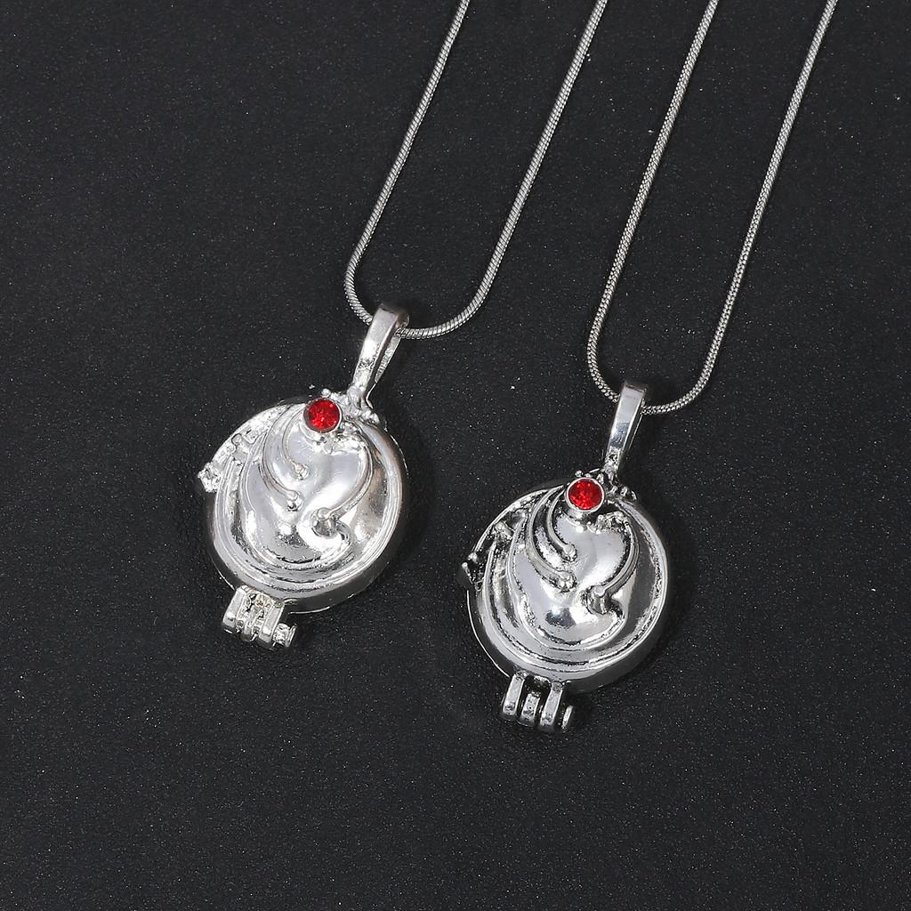 Vampire The Diaries Red Rhinestone Decoration Openable Alloy Necklace For Fans