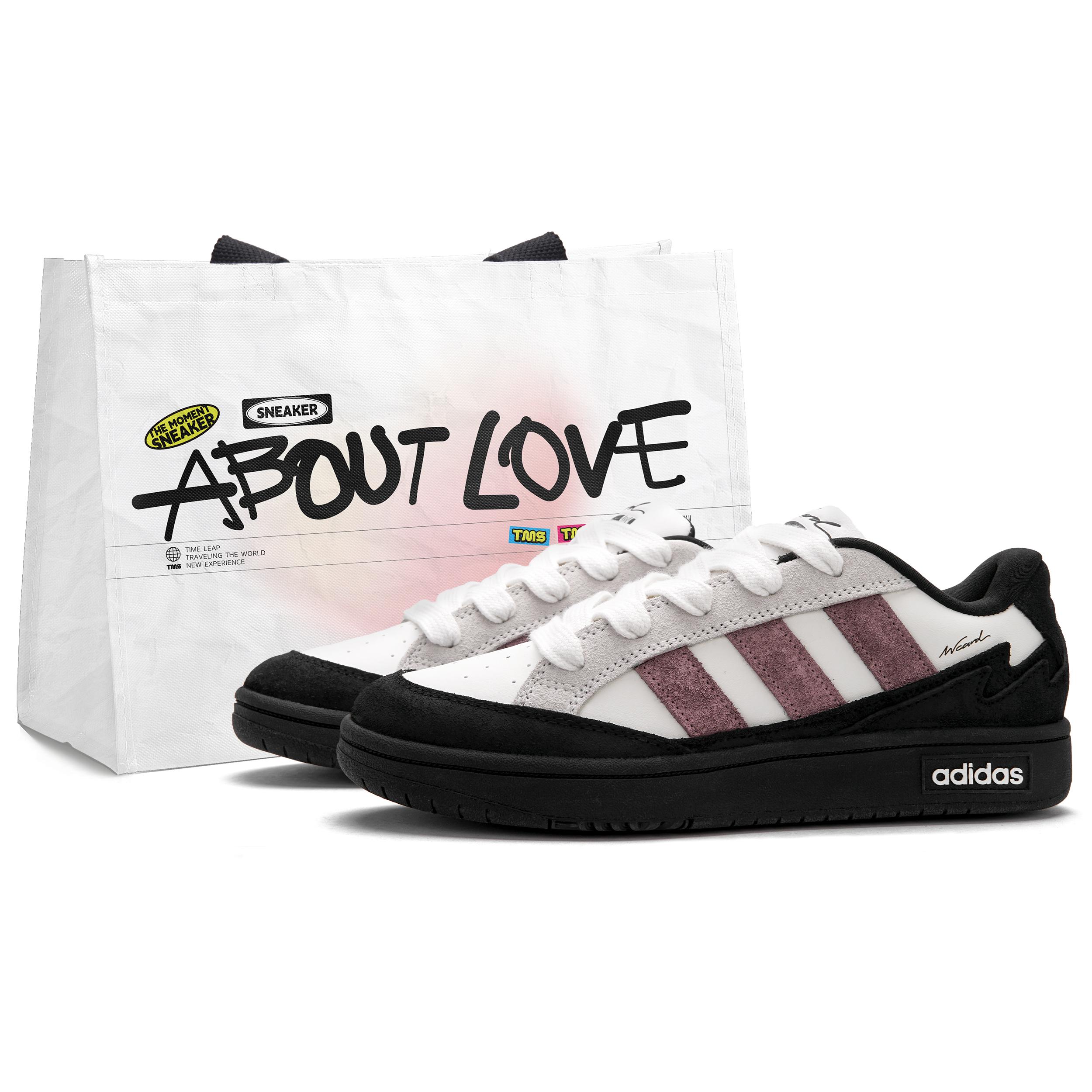Adidas WCARD ADV Strawberry Cream Puff Low top Skateboard Shoes Unisex Black Pink IH0961(Team990-) 40