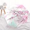 Cherry Blossom Lanterns Automatic Folding Umbrella  8 Ribs, Durable Iron Frame, Bright Color Pattern Compact Travel Umbrella, Suitable for O