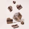6pcs Mini Makeup Sponge Chocolate Color Powder Puff Professional Cushion Puff  Daily Makeup
