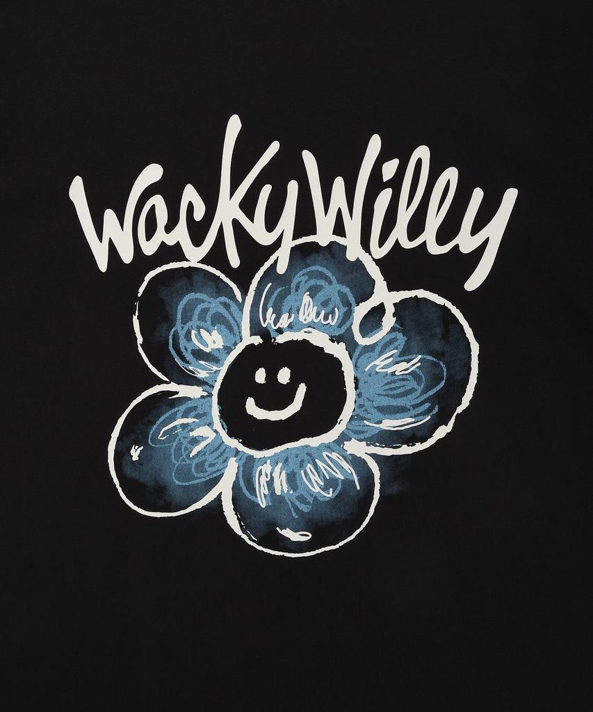 WACKY WILLY Big Lily Short Sleeve T-Shirt Black