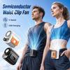 Clip on Waist Clip Fan 5-Speed Adjustable Large Battery Semiconductor Waist Fan Silent USB Charging Electric Cooling Fan