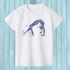 Kids T-shirt Watercolor Rainbow Gymnastics Art T-shirt Summer Kids T-shirt Top Kids Street Style