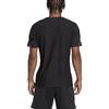 adidas T Shirts Men's Black V Neck Moderate Straight Fit HR4607