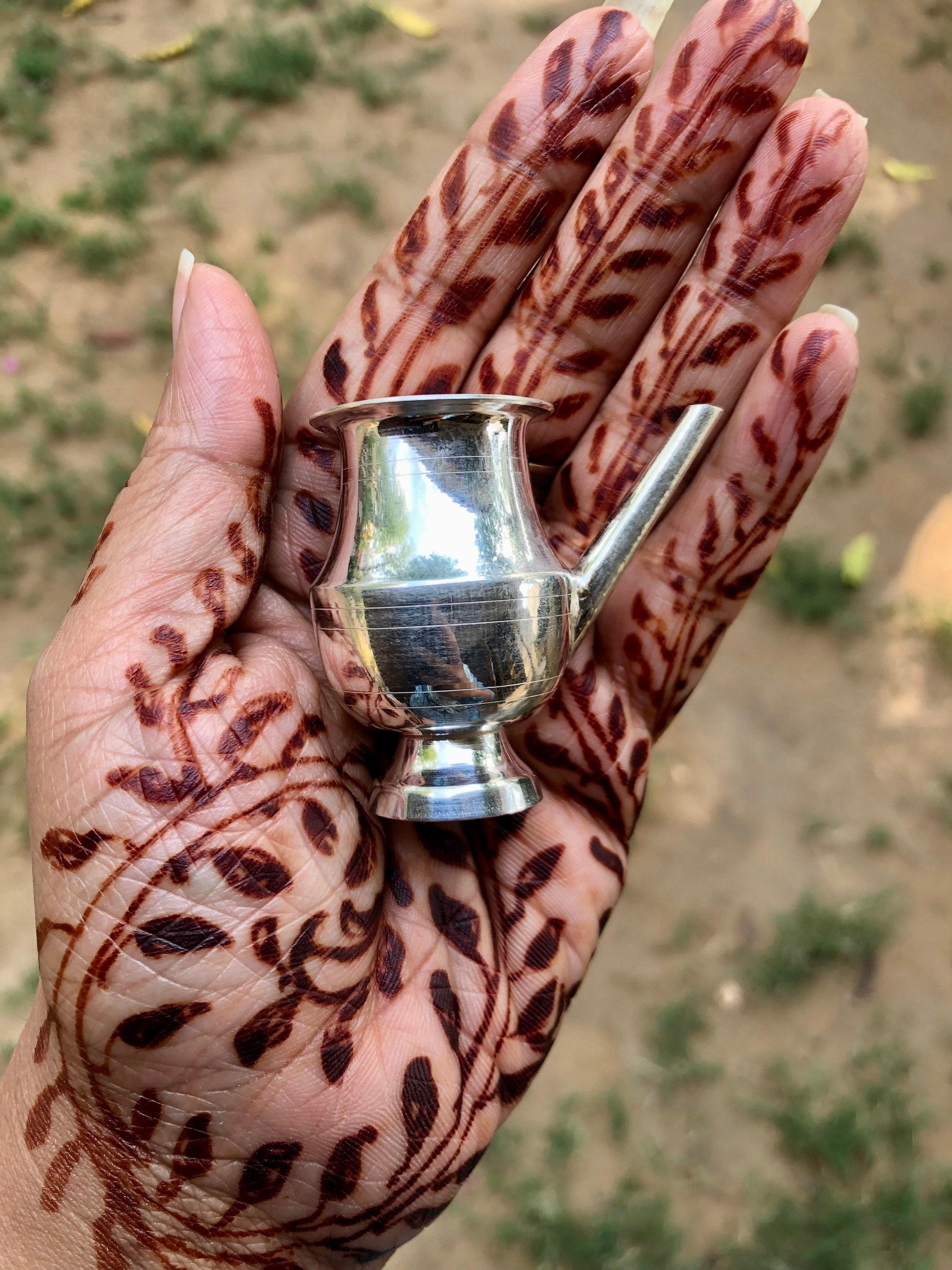 999 Silver Hindu Religious Kalash Sevajhari 4.2 cm 20.5 gram Daily Temple Pooja Rituals Hindu Religion, Temple water jug, Medium One Size