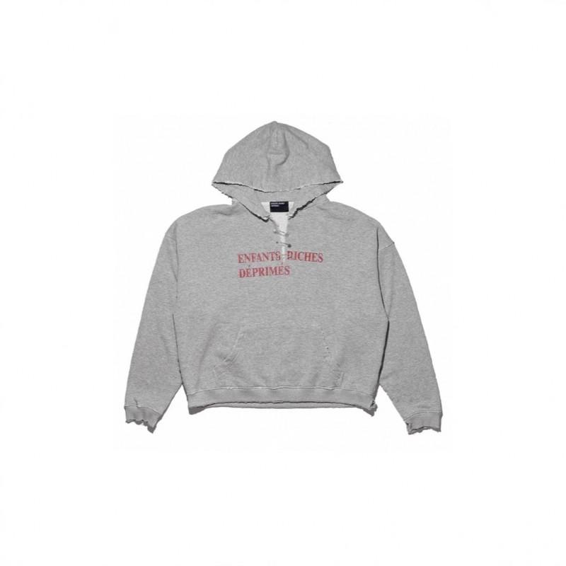 Mens Oversized Hooded Sweatshirt With Distressed