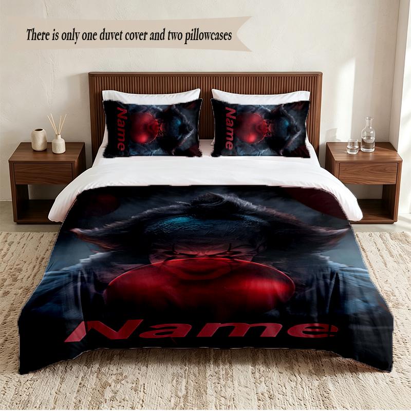 Pennywise Personalized Custom Name 3‑Piece Bedding Set Soft Duvet Cover Set For Bedroom Home Decor