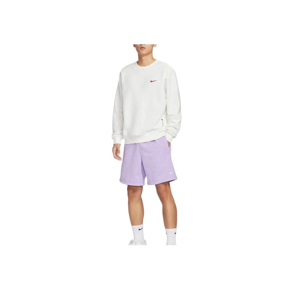 Nike Dri-FIT Standard Issue Comfortable Soft Skin-Friendly Simple Basketball Shorts Men Shorts Hydrangea-Purple Color-Mixing Light-Ivory FZ0217-515