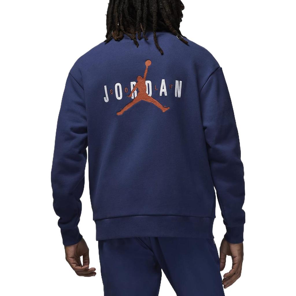 Air Jordan X Eastside Golf Cardigan Midnight Navy/White/Burnt Sunrise Men Tops Blue DV5430-410
