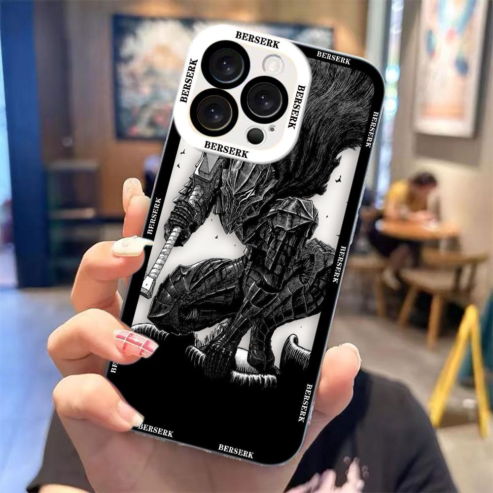 

Anime B-Berserk G-Guts Cover Clear Phone Case For iPhone Apple 17 AIR 16E 16 15 14 12 13 11 Pro Max Plus XR TPU DIY Shell Case IPHONE15PRO