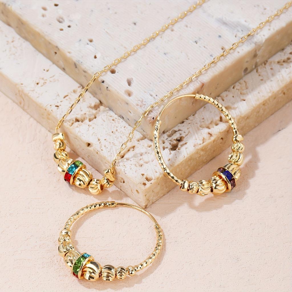 Elegant Jewelry Set, A Necklace and A Pair of Earrings, Perfect Accessories for Women's Holiday Parties Creative Jewelry Gifts