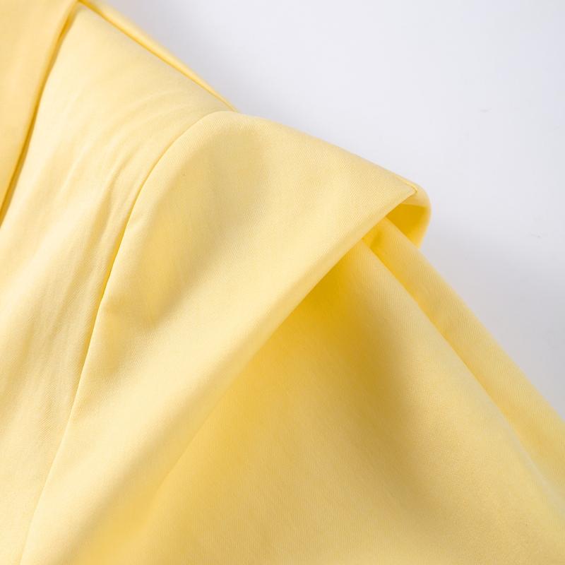 Lace Up Shoulder Pad Blazer Coat Women Elegant Turn-down Collar Long Sleeve Pockets Slim Fit Coats Chic Ladies Commute Outerwear