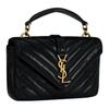 Saint Laurent College Mini Chain Bag Noir Women Bags Black 779430-DZH07-1000