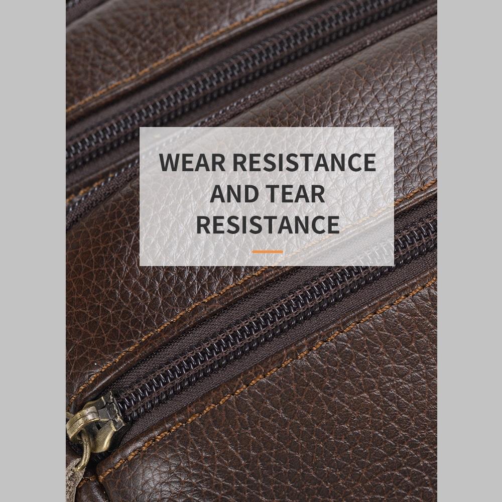 Top Grain Leather Men Messenger Bag Casual Daily Crossbody Shoulder Bag