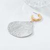 Pinkdudu Silver Plated Zinc Alloy Stud Earrings Simple Casual Shell Drop Earring Elegant Women's Jewelry PD2205