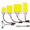 Car Interior Led Panel Light Kit Super Bright Cob Universal Adapters For Auto Dome Trunk Lighting Replacement