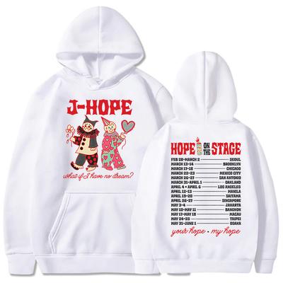 Female Clothing J-Hope On The Stage Hoodies Long Sleeve Hooded Pullovers Aesthetic Korean Singer Printing Sweatshirts