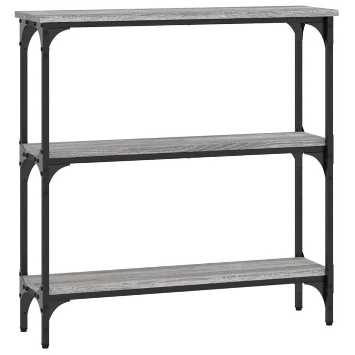 VidaXL Console Table Sonoma Grey 75x22.5x75 Cm Engineered Wood 834033