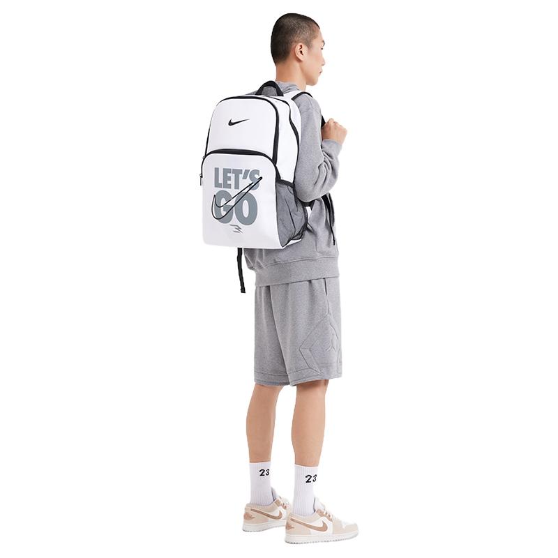 Nike Polyester Backpack Unisex Pure White Lightweight Casual NY2413020GS-001