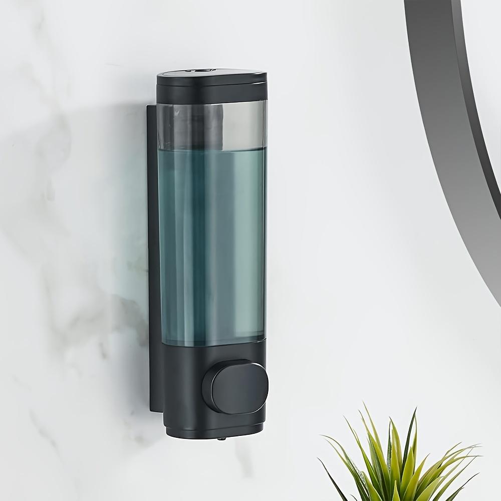 

Настенный дозатор мыла, 300 мл, прозрачная полость, ручное нажатие, подходит для душа и ванной комнаты. Дозатор мыла для ванной комнаты. чёрный