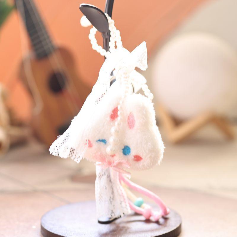 

Cartoon Plush Bunny Keychain With Cotton Filling For Kids And Adults розовый