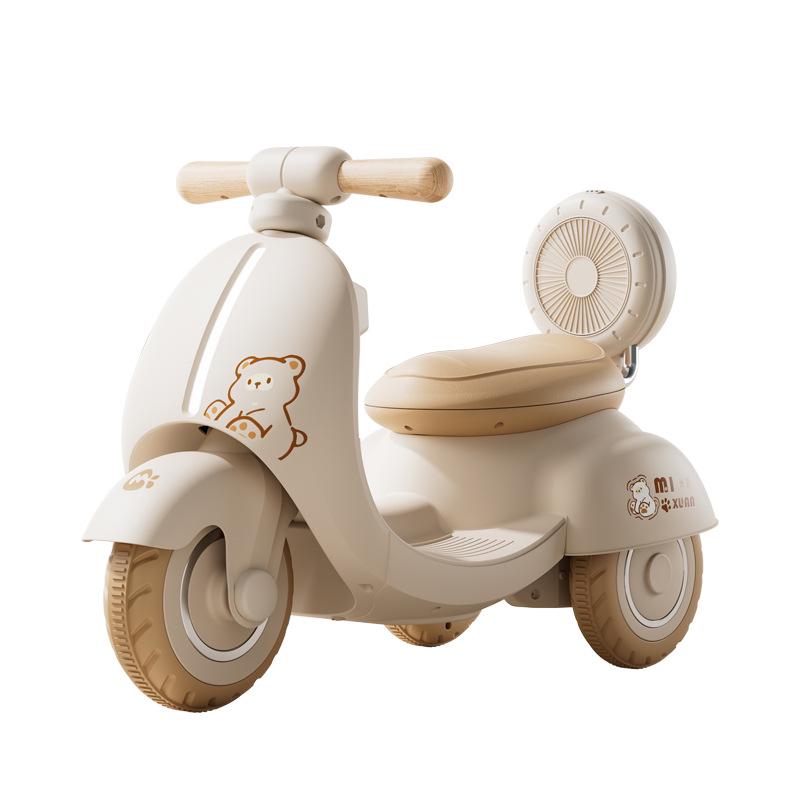 Elektrisches Dreirad-Motorrad für Kinder mit Fernbedienung und Lichtern für Jungen & Mädchen - Mulan Auto