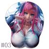 3D Mouse Pad Quintuplets Stereo Mousepad Oppai Boob Rias Gremory Nakano Nino Anime Silicone Wrist Rest BULK Pad Gaming Mouse Mat