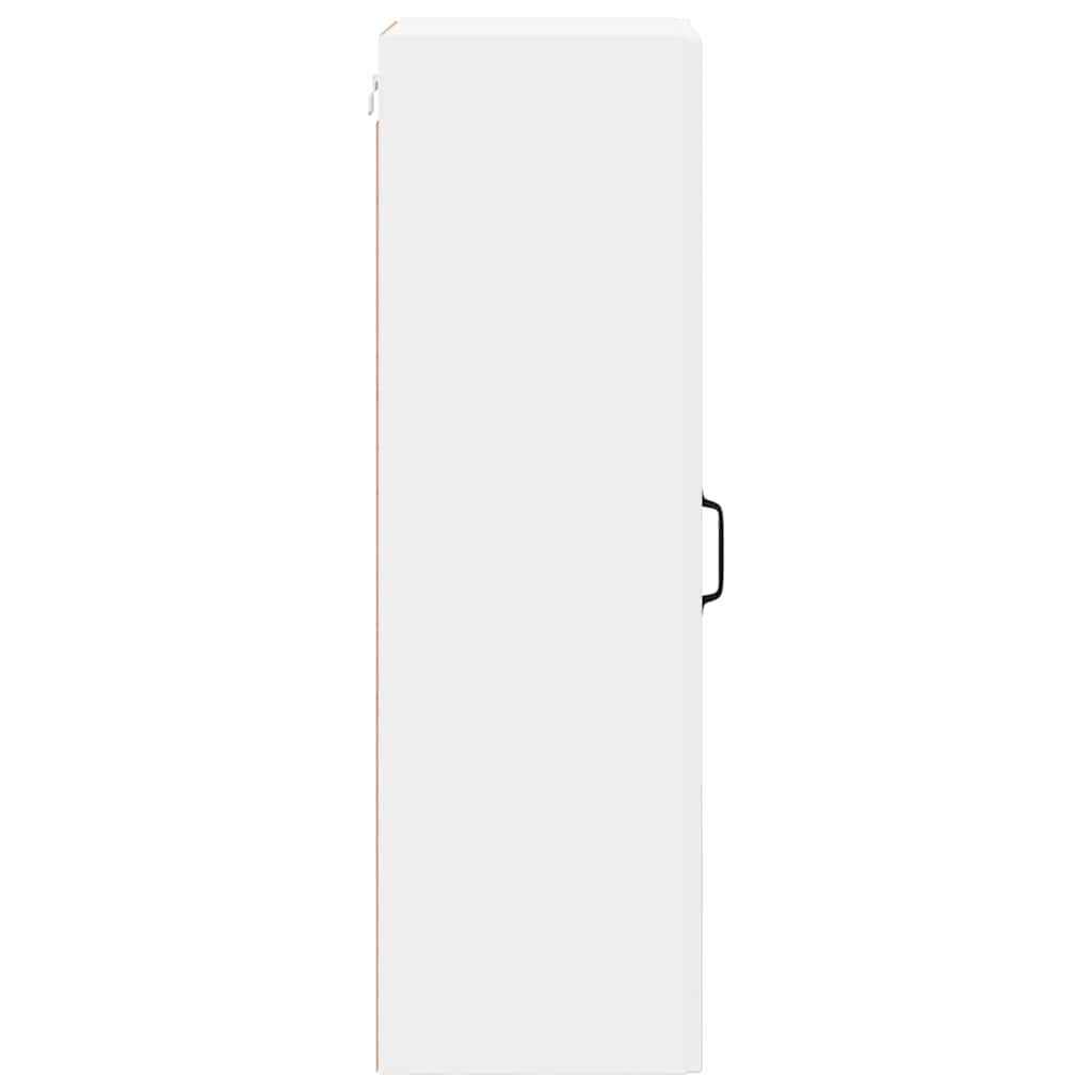 Wall Mounted Glass Cabinet LUCCA White 40 X 31 X 100 Cm Particleboard