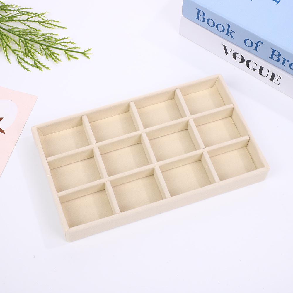 Velvet Jewelry Box – Ring and Earring Tray with Bracelet Compartment