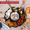 2025 Elektrischer Schmelztiegel für geröstete Marshmallows und Schokolade: Zwei-in-Eins-Käsefondue und Obstteller.