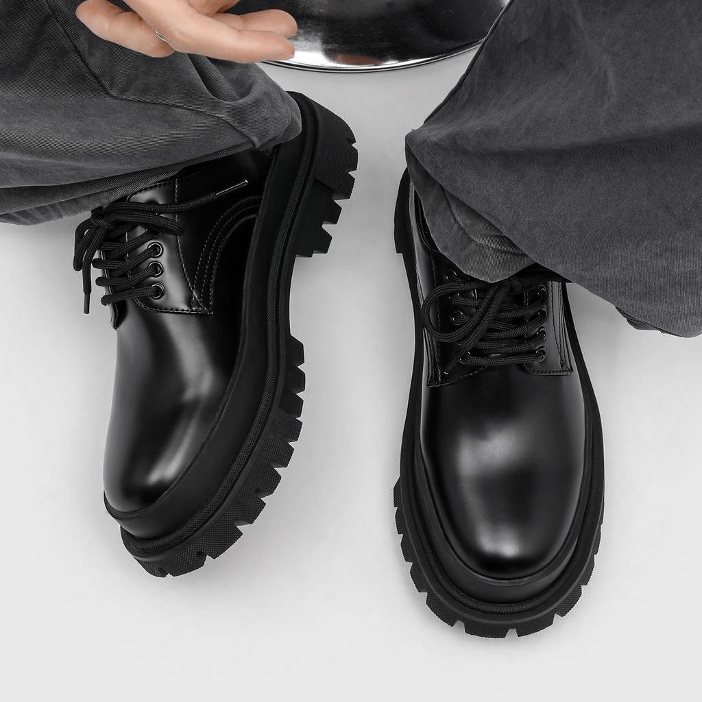 Fashion Casual Thick Soled Men's Leather Shoes Classic Comfort Style Work and Office Outdoor Fashion Street Party 38-46 Plus Size