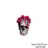 Rose Skull Iron On Patch A-Level Easy Print By Household T-Shirt Diy Decoration Parches Applique