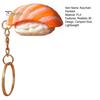 Keychain Pendant, Simulated Salmon Sushi Stress Relief Toy with Hanging Food Texture Chain, 3D Printed Ornament for Backpack School Bag Charm