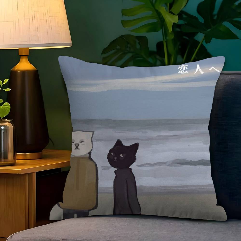 Anime Lamp Band Classic Pillow Cushion Cover Pillowcase Living Room Sofa Home Decor