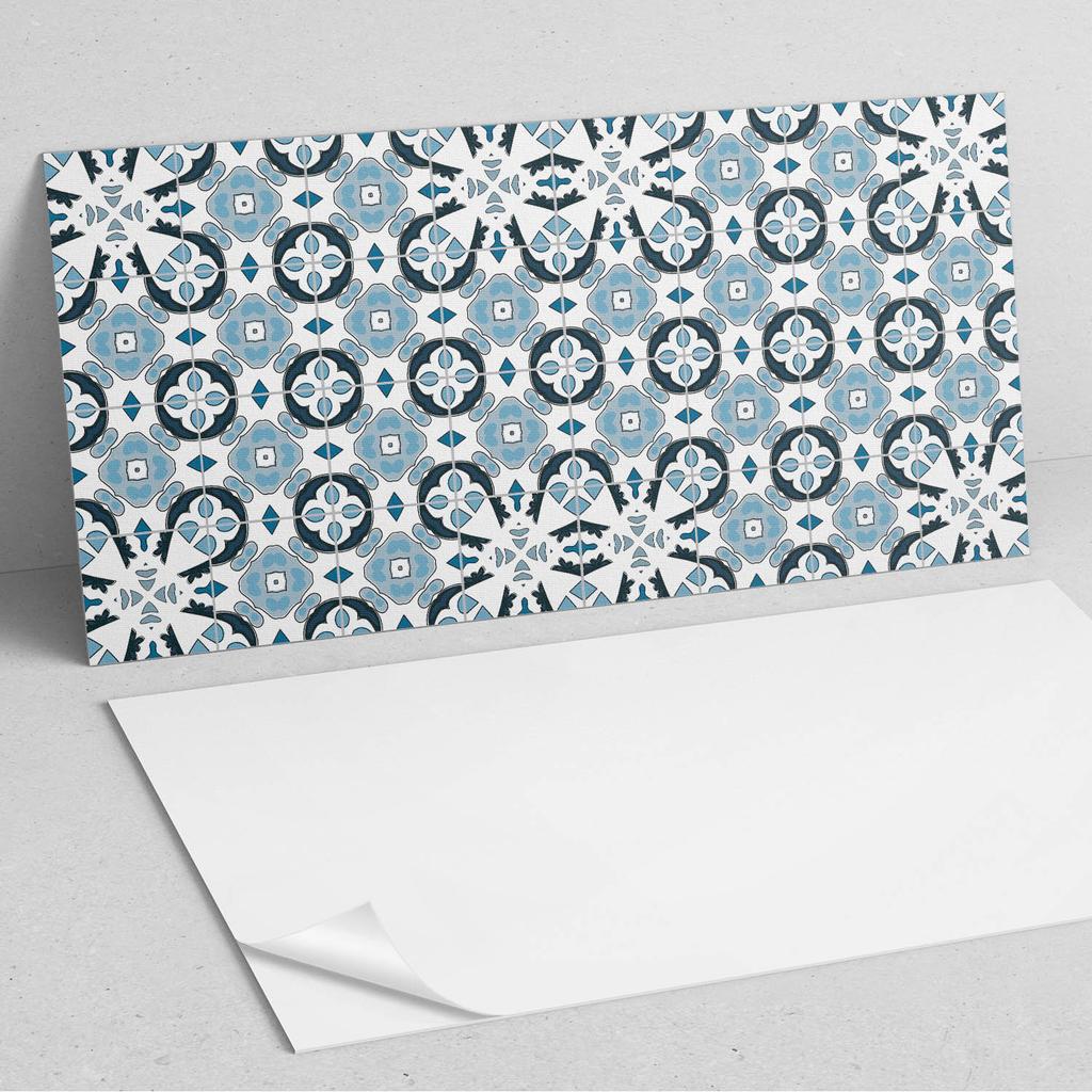 Naklejany Panel Dekoracyjny Do Szybkiej Odmiany Ściany 100X50 Cm Geometryczny Wzór Kafli