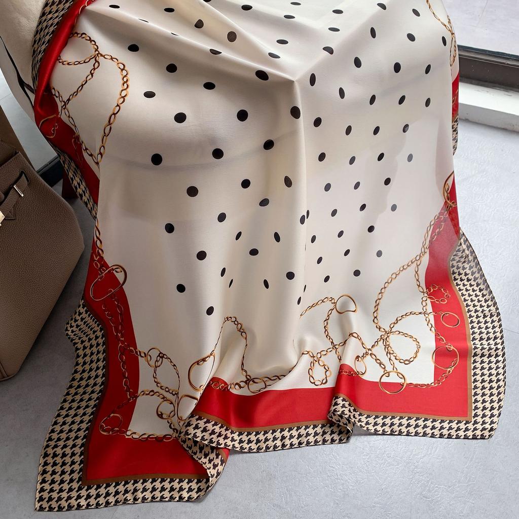 Hochwertige, luxuriöse Seidenschals, Stirnband, Schals, Halstuch für Damen, Ketten-Seidenschal, dekorativer Schal für Damen