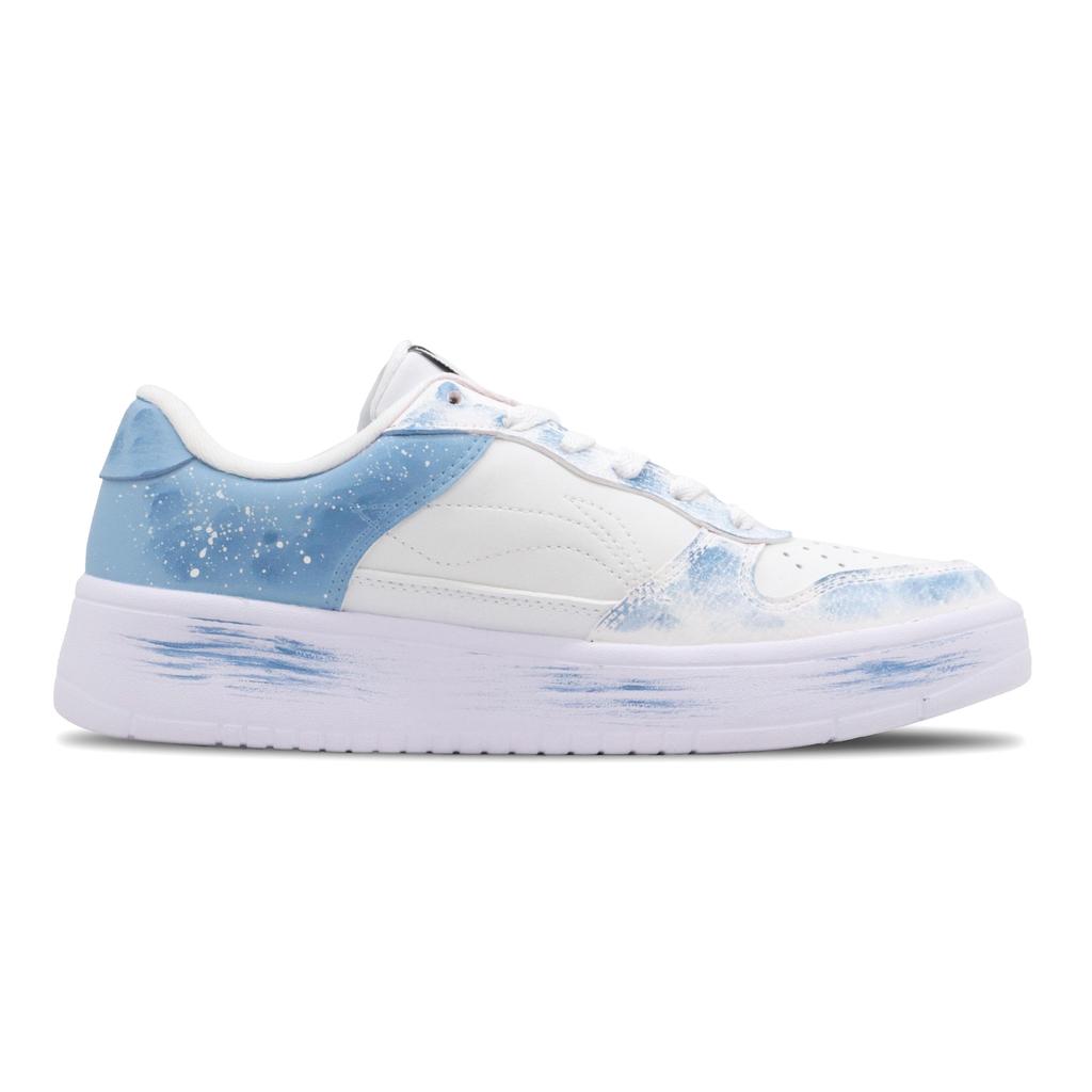 Li Ning Floating Boat Odporne na poślizg Odporne na ścieranie Niskie Buty do skateboardingu Męskie Białe Niebieskie AGCS419-1(Drużyna791-)
