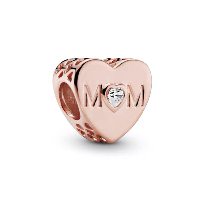 Miniso Sparking Rose Gold Plated Charm Bead Charms Dangle Authentic Compatible With copper Bracelets Necklaces Bead Ideal For Diy Jewellery Women Gift