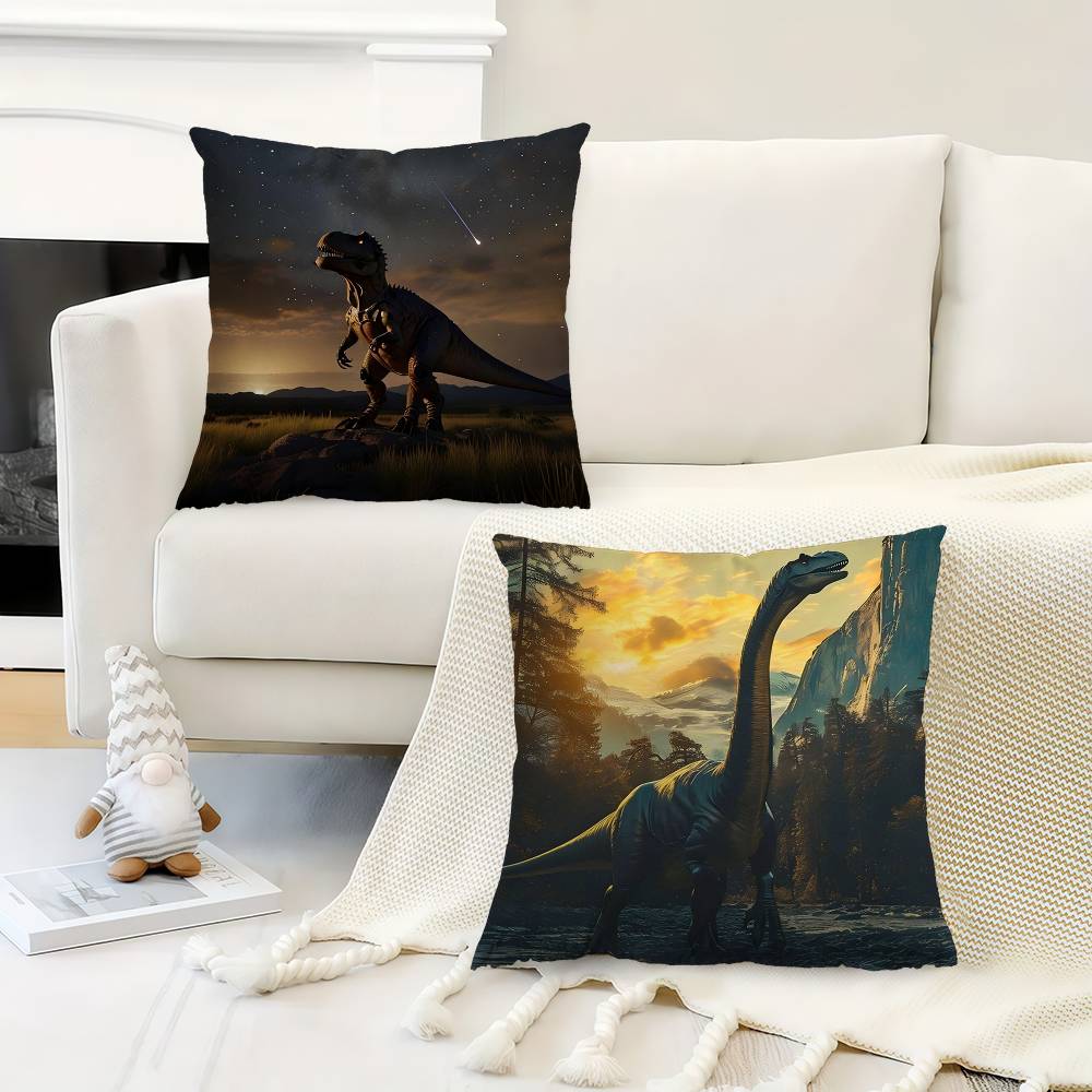 Ferocious Animal Dinosaur Personalized Picture Text Home Decorative Pillows Household Gifts 45x45cm